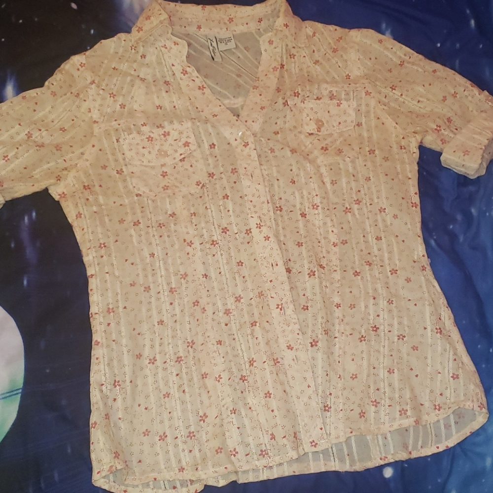 Love Potion, Small, Cream/Red Flowers